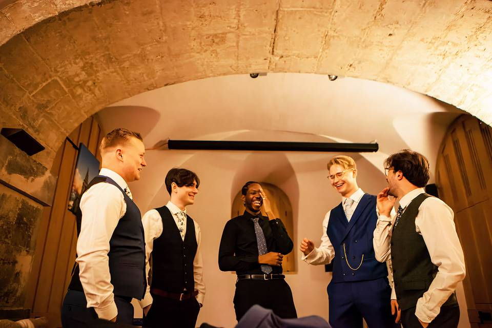 Groom and his close friends