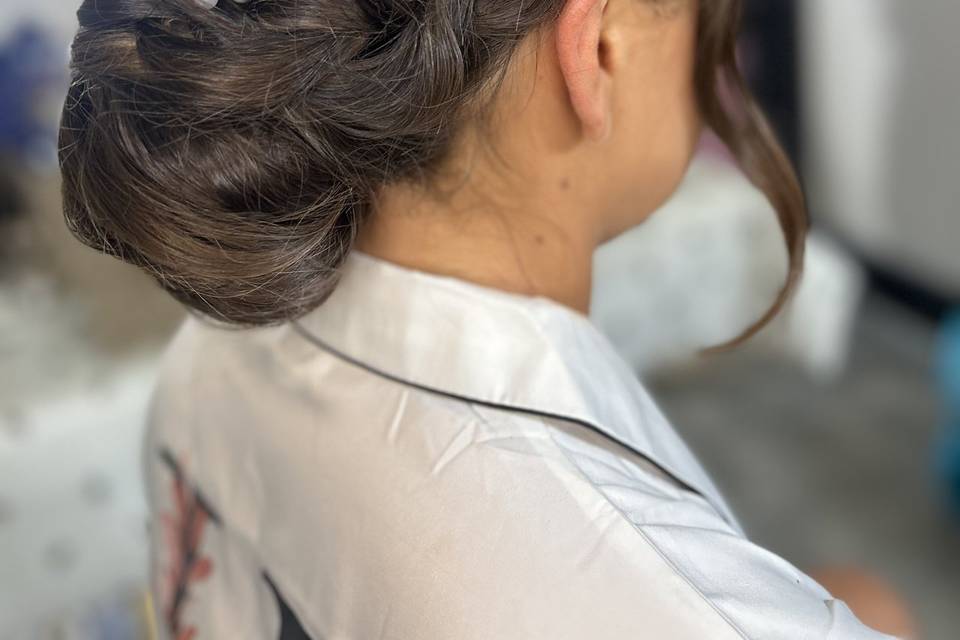 Braid low bun