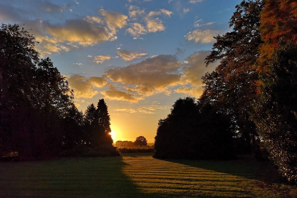 Cleatham Hall sunset