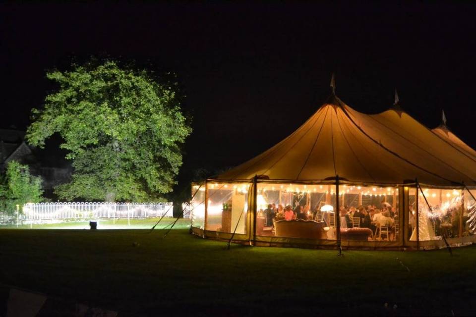 Tents come alive at night