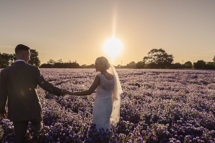 Bride & Groom sunset walk