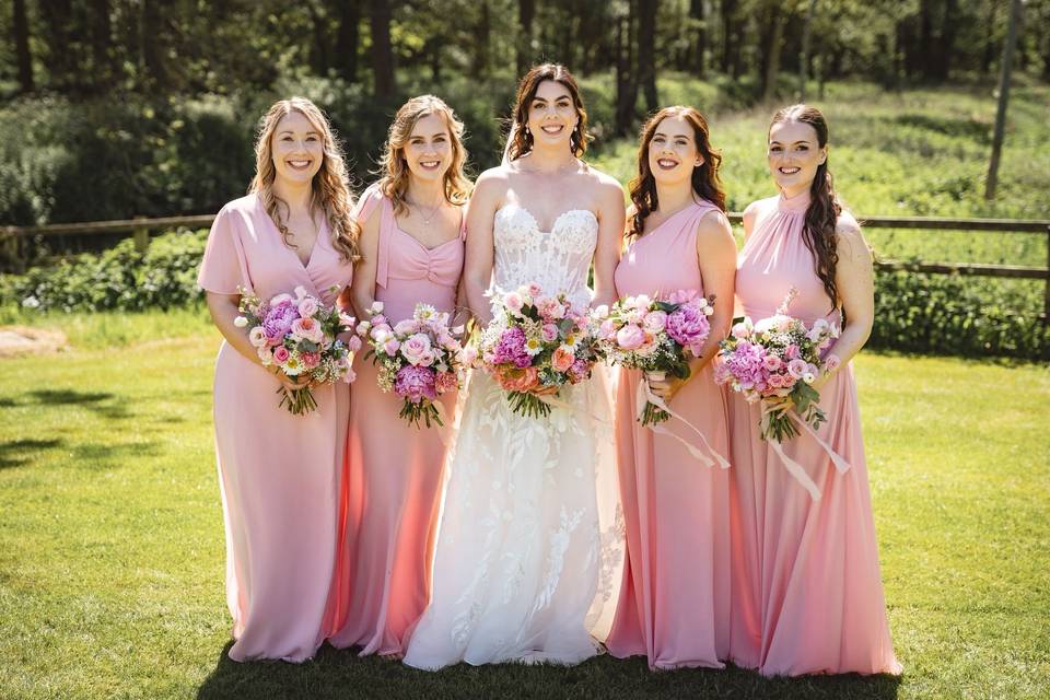 Bride and Bridesmaid Bouquets