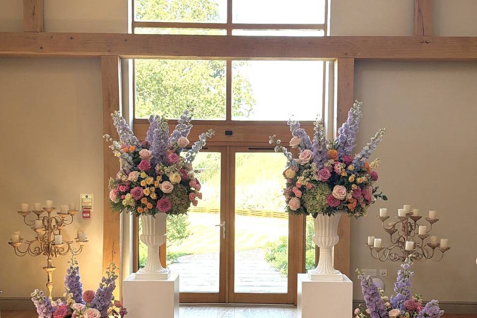 Luxury Wedding Floral Pillars