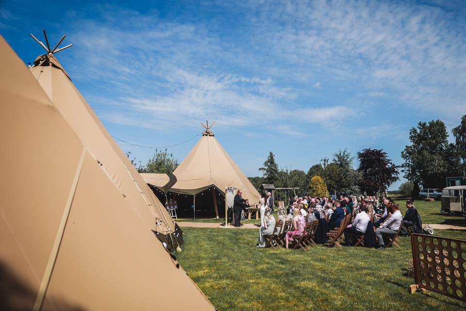 Unique Tipi wedding venue