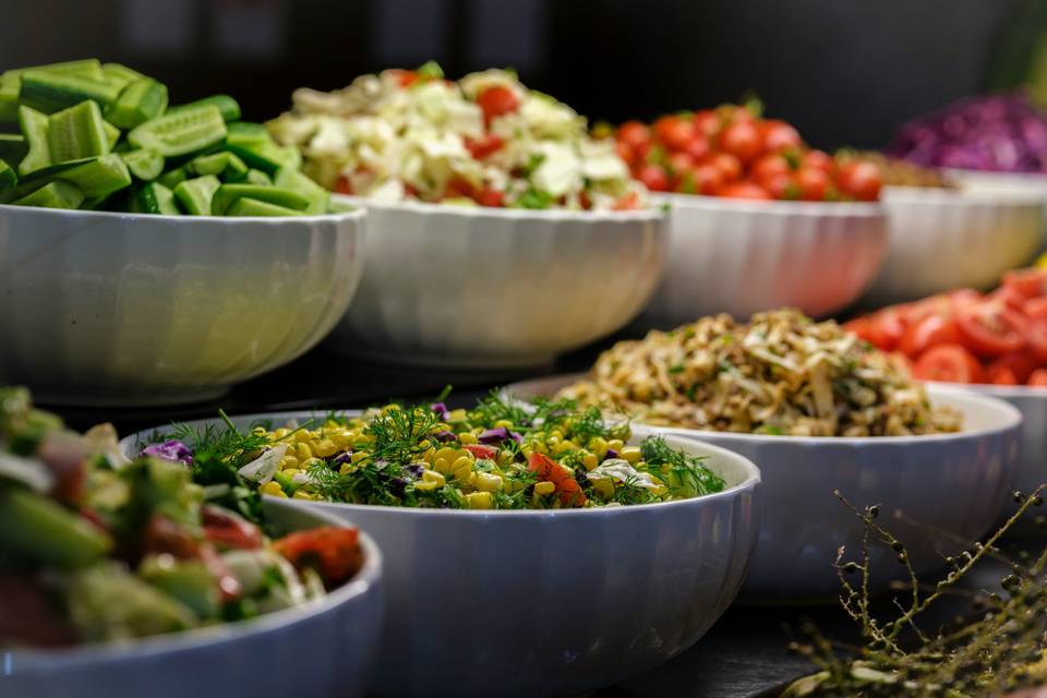 Fresh colourful buffets