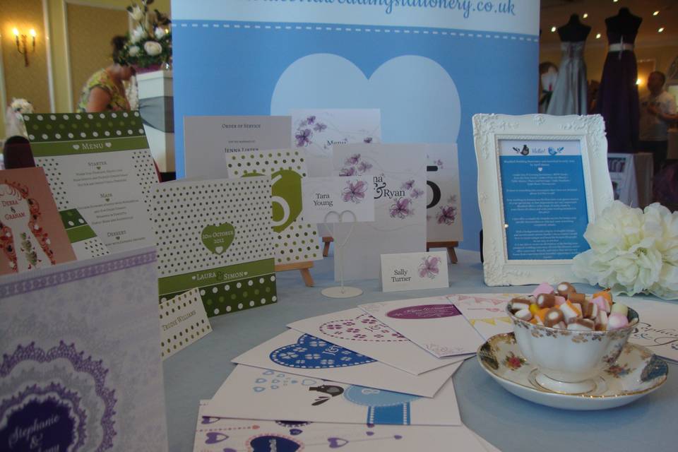 Wedding fayre display