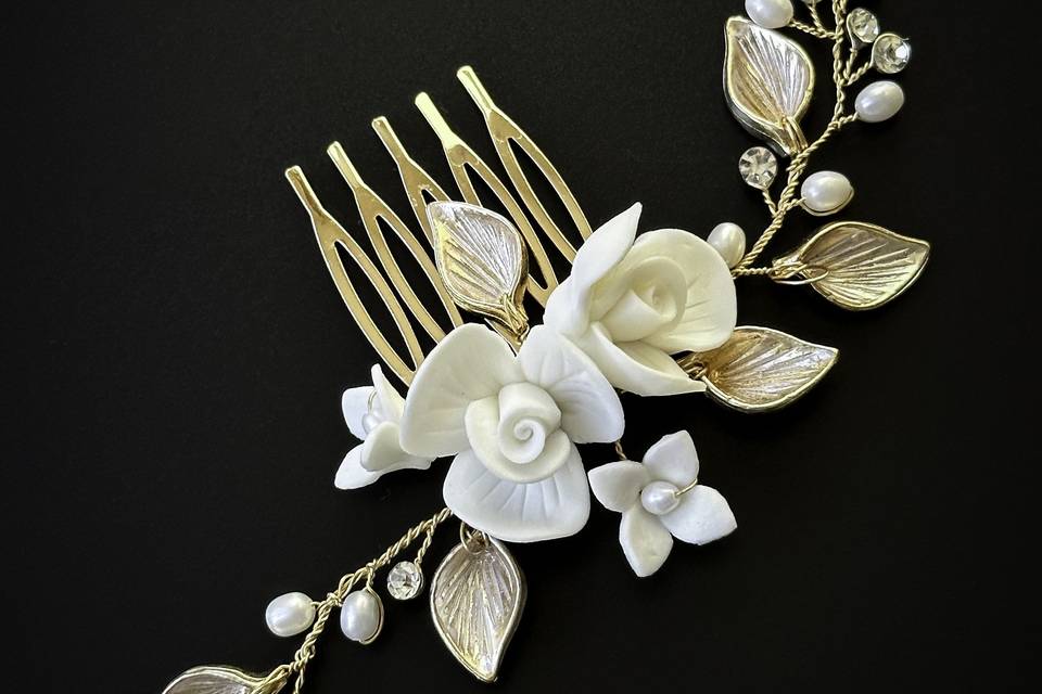 Wedding hair comb for brides