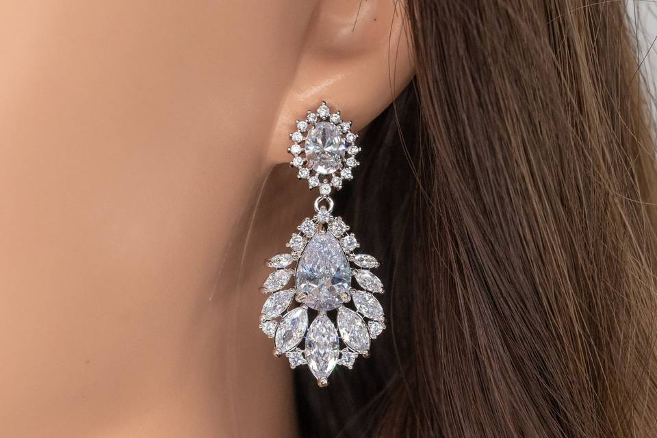 Crystal wedding earrings