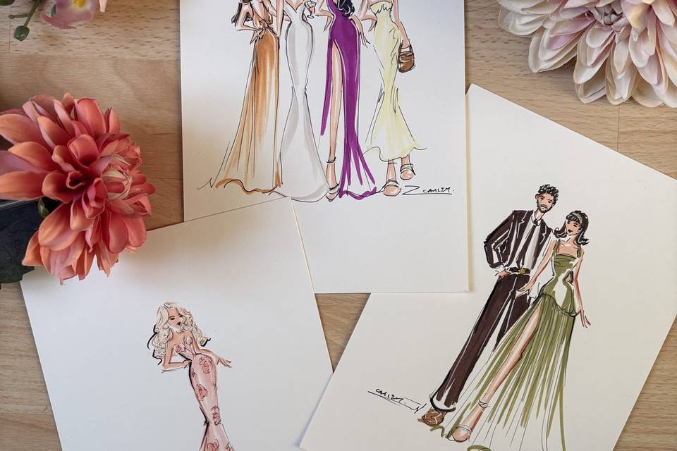 A5 mini fashion illustrations