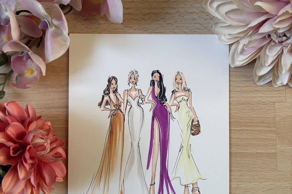 Mini A5 fashion drawings