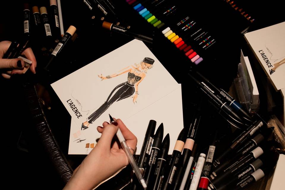 Illustrating live at L’Agence