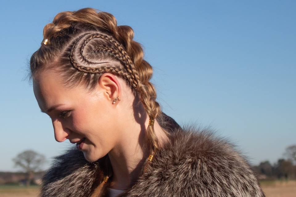 Bride's hairstyle