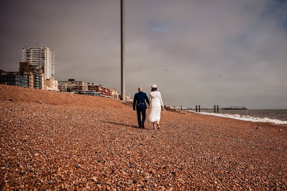 Couple embracing