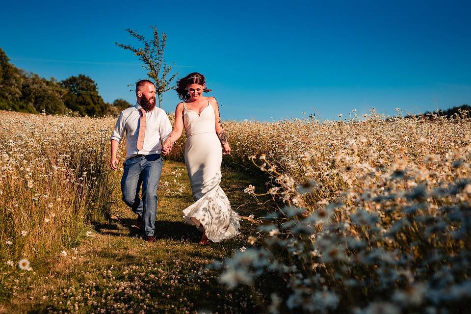 Couple embracing