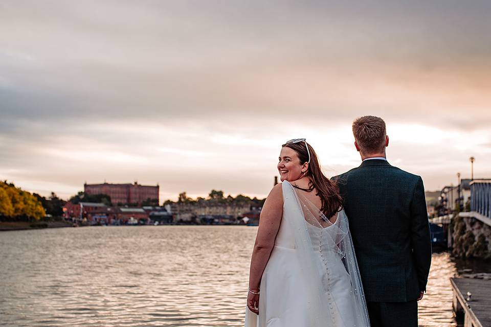 Couple embracing