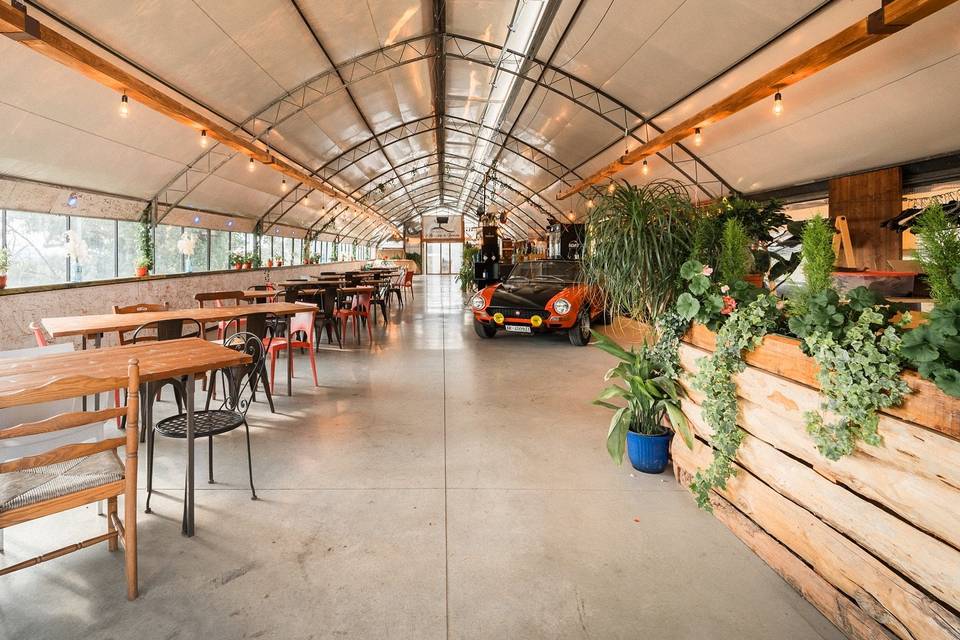 Interior of the greenhouse