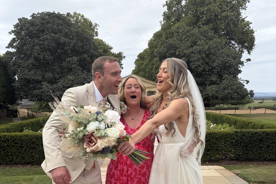 Hugs and laughs