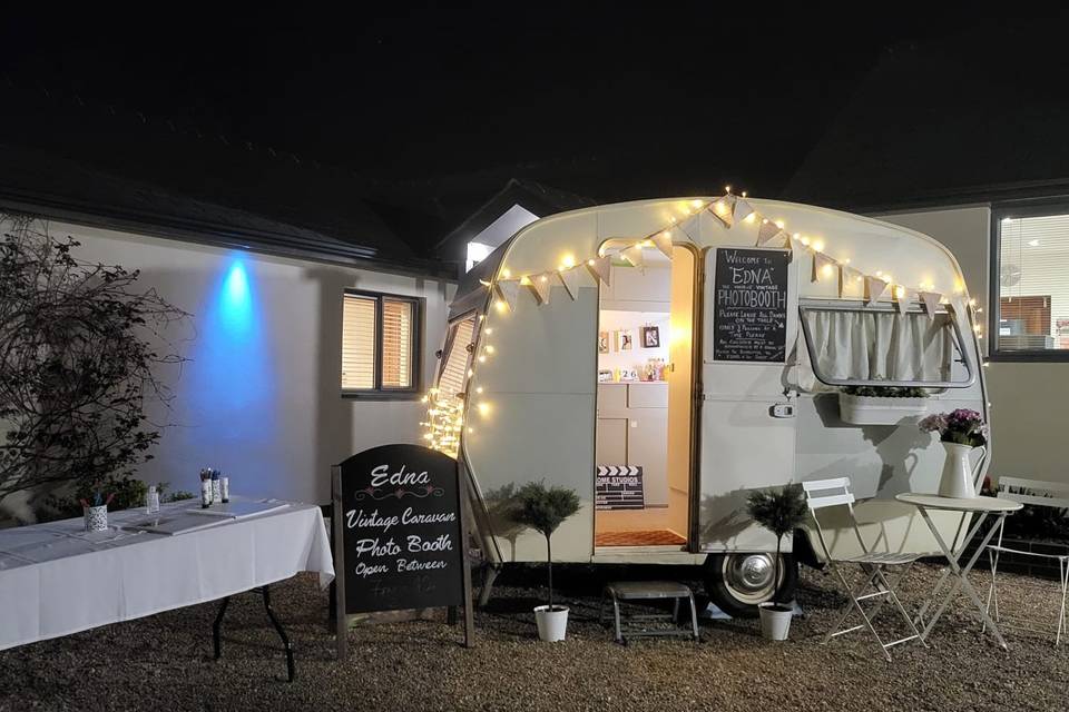 Vintage caravan photo booth