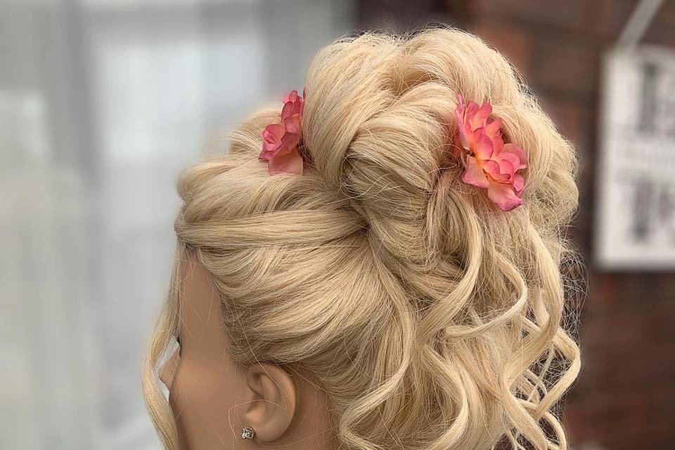 Boho high bun