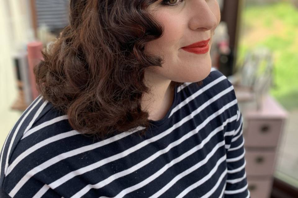 Vintage inspired hair and make