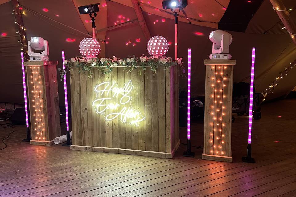 Rustic Dj booth