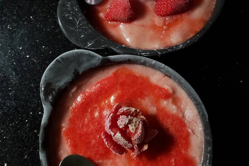 Vegan strawberry ice cream