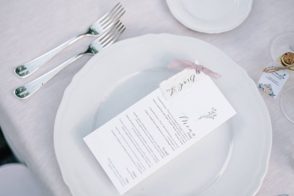 Menu & place name with ribbon