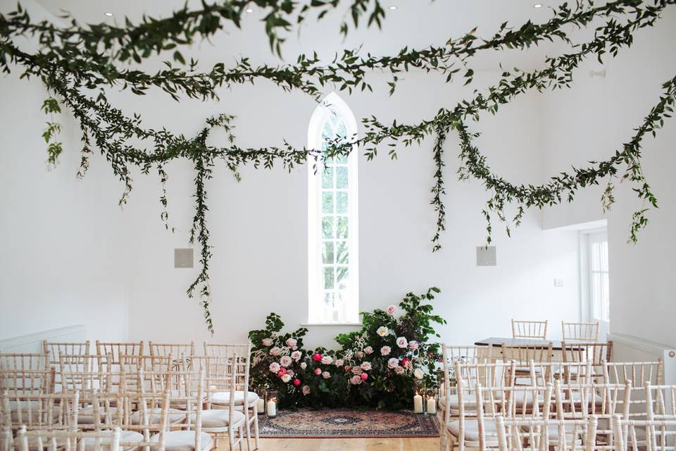 Ceremony setup Coach House