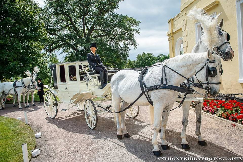 Bride arrives at The Lawn