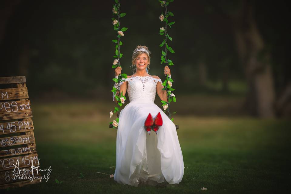 Bride on a Swing