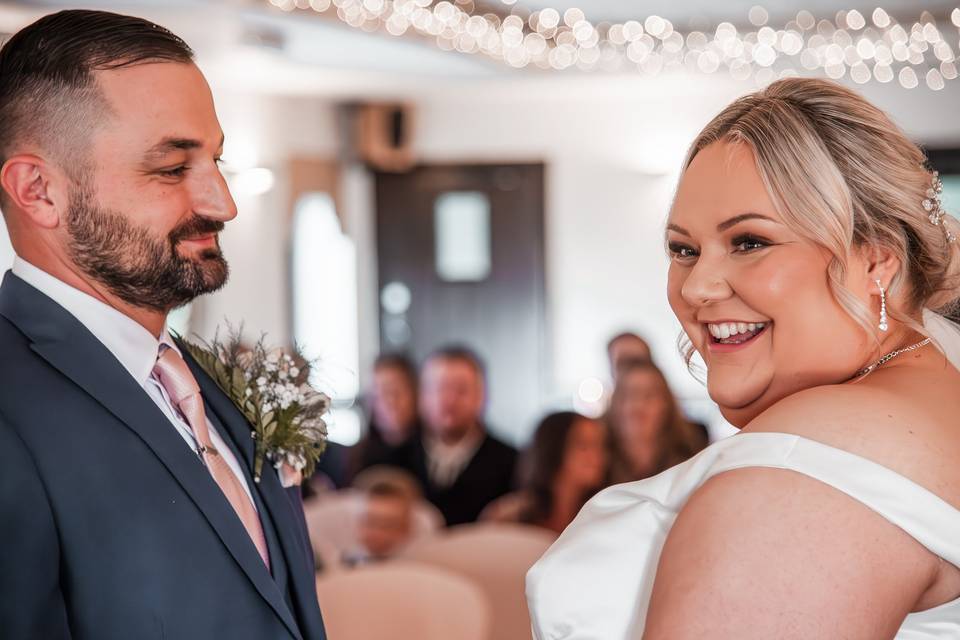 Happiness in the ceremony