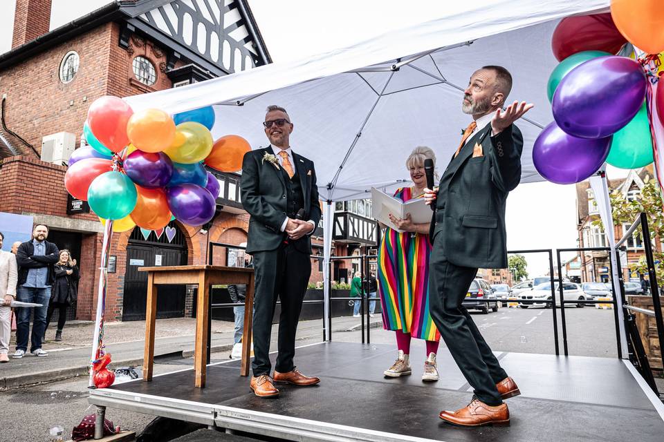 Ceremony in the street