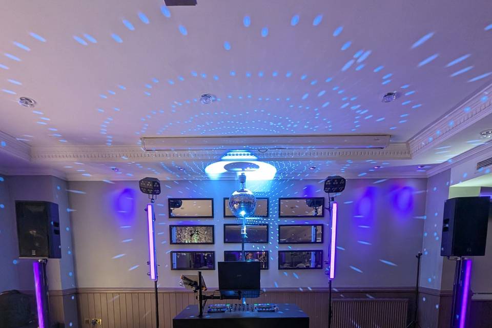 Modern black podium booth