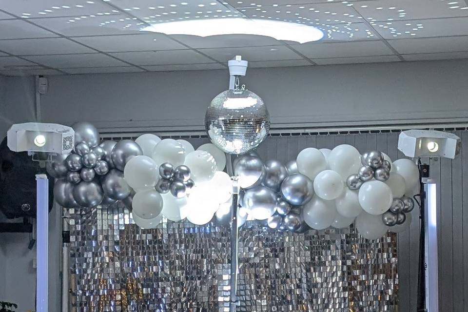 White modern podium booth