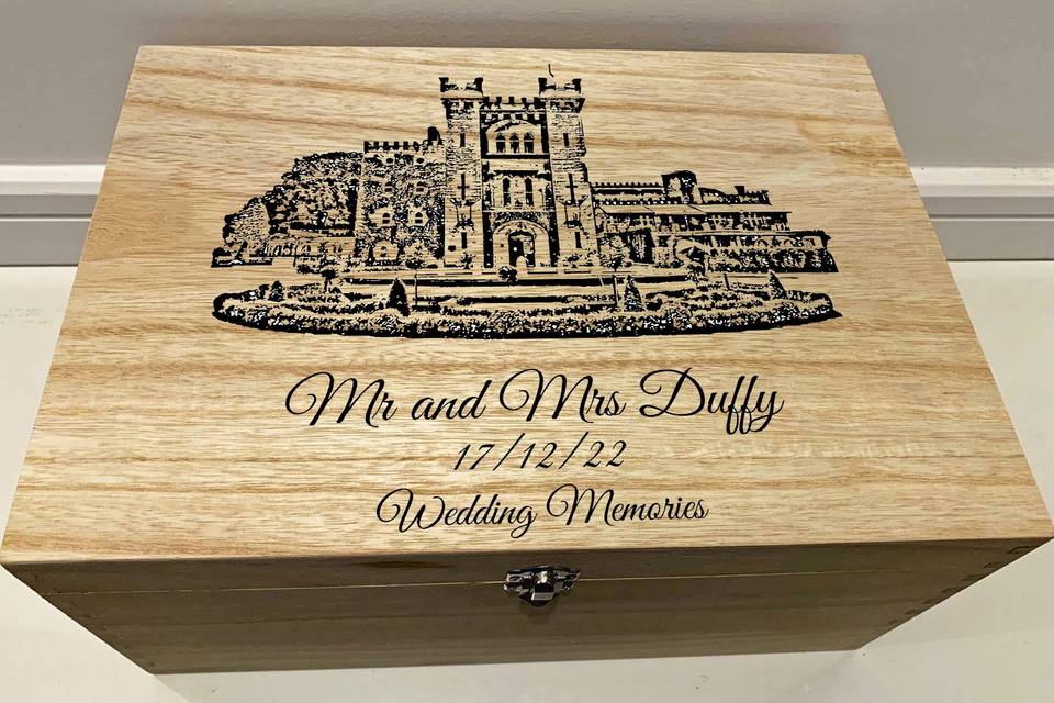 Memory box with custom venue