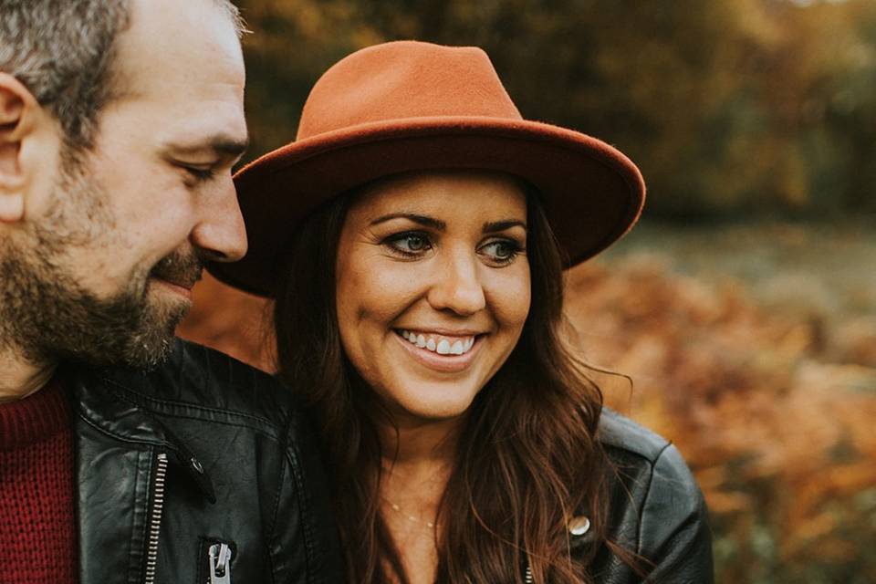 Engagement shoot hair and make