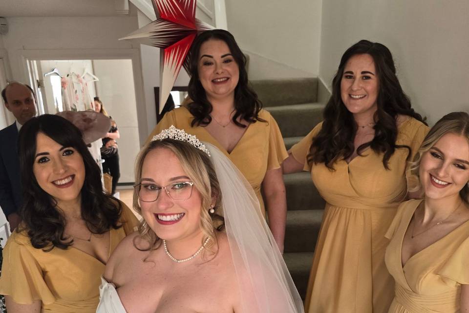 Bride and her ladies