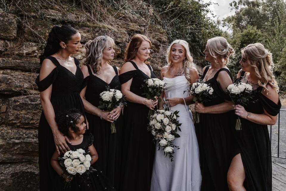 The beautiful bridal party