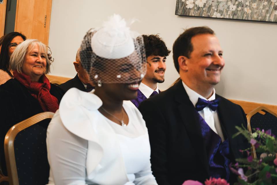 Bride and Groom at Ceremony