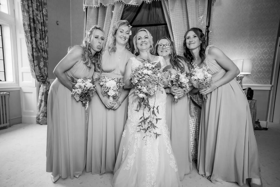 Bride and her girls