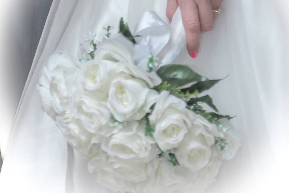 White rose bouquet