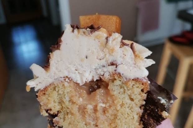 Caramel centre cupcake
