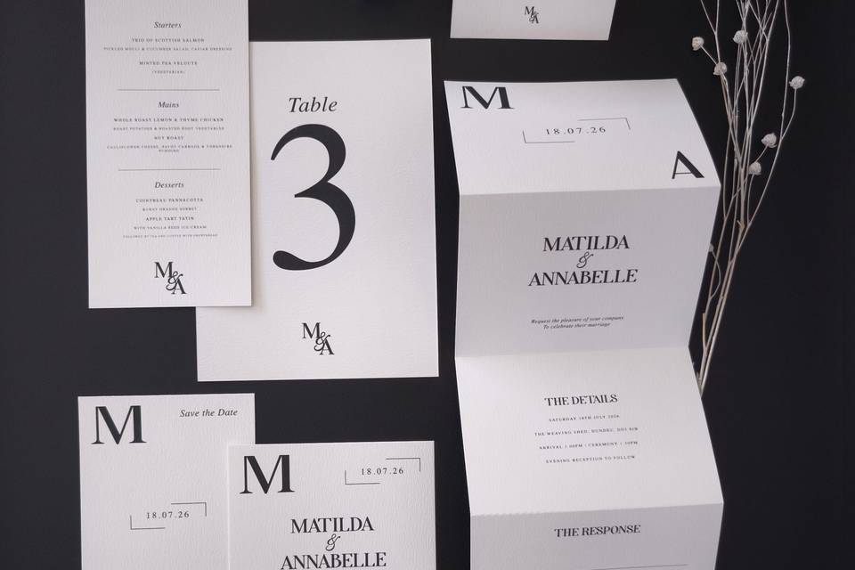 Black and White monogram