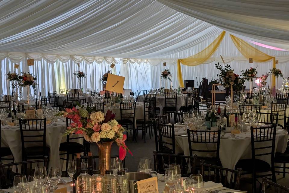 Marquee event set up