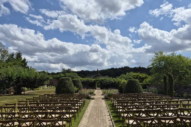 Walled garden ceremony