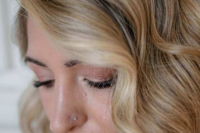 Up close bridal makeup