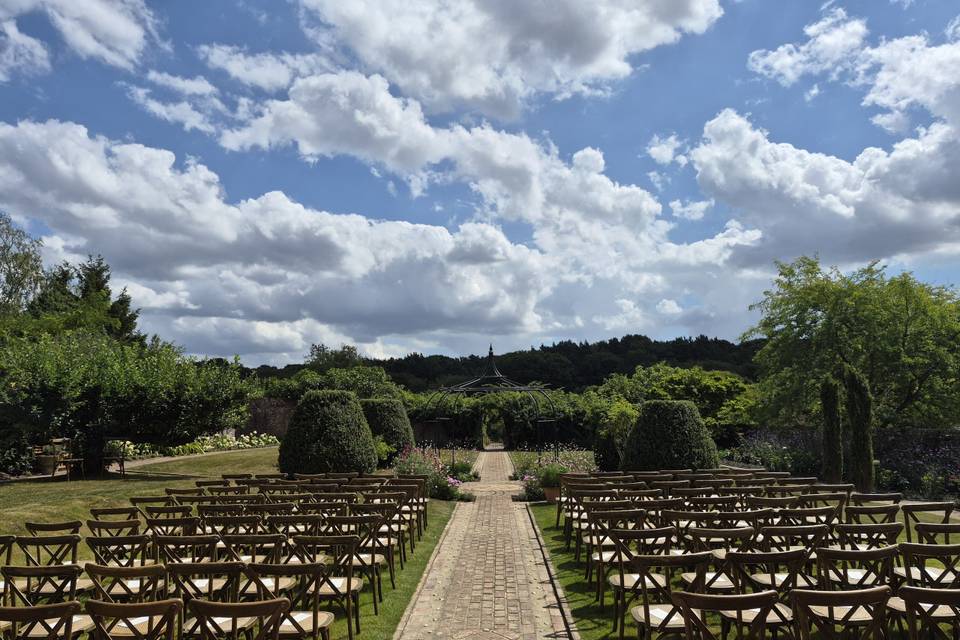 Walled garden ceremony