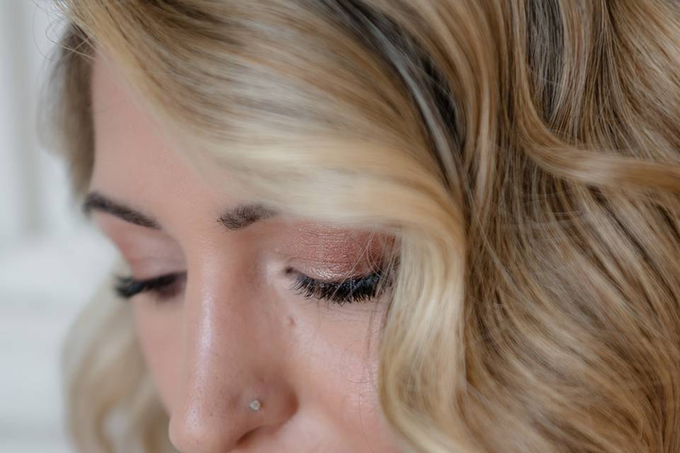 Up close bridal makeup
