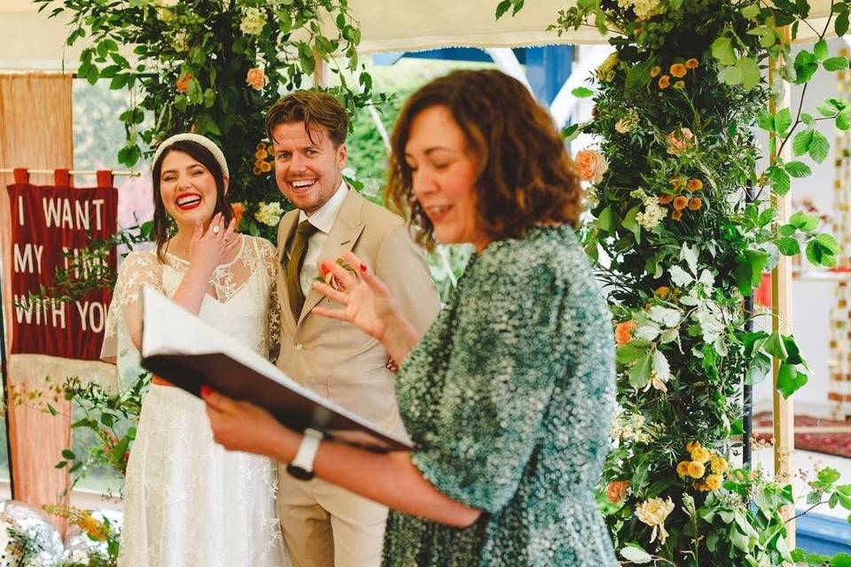 Couple during a ceremony