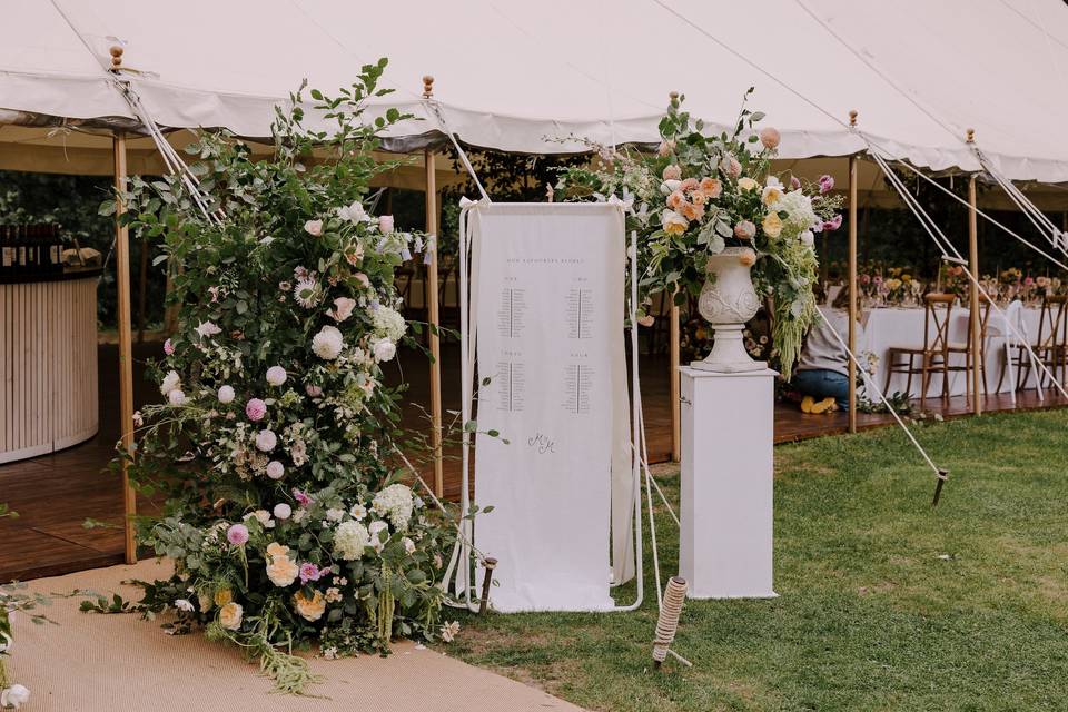 Reception entrance signs